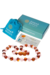 Kit Colar + Pulseira de Âmbar Para Bebês Original Conhaque e Quartzo Rosa - comprar online