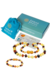 Kit Colar + Pulseira de Âmbar Para Bebês Original Mesclado Polido