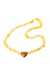 Choker de Âmbar para Adultos Original Mel Polido e Coração - comprar online