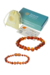Kit Pulseiras Pai & Filho Âmbar Original Barroco Conhaque Polido - comprar online
