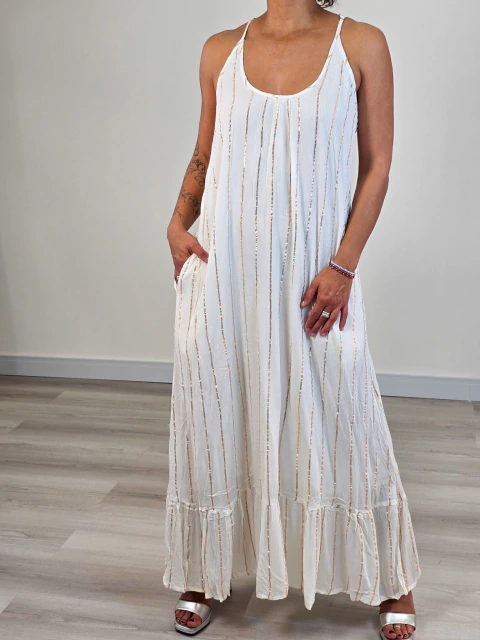 VESTIDO LARGO LUREX - comprar online