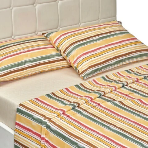 SÁBANA DANUBIO - BASIC RAYA 132 HILOS - 1 1/2 Plaza - comprar online