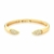 Bracelete liso com duas gotas cravejadas banhado a ouro - comprar online
