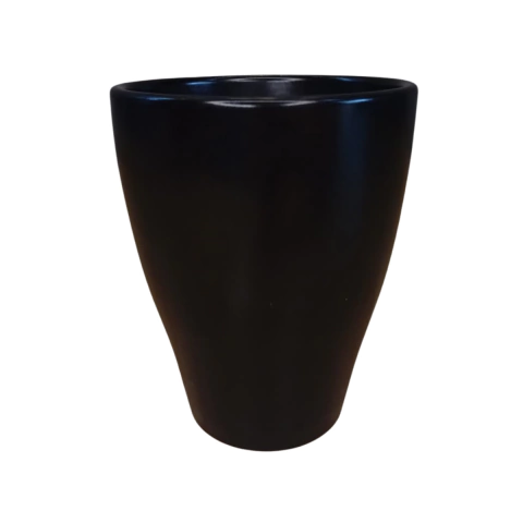 Vaso Cachepô Cerâmica - A Sven Preto Fosco D14 A17 - comprar online