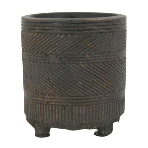 Vaso de Cimento - Nola Marrom Brilho D7 A8