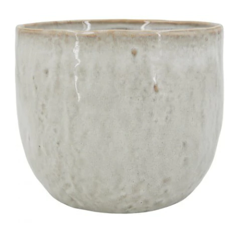 Vaso de cerâmica - Brian Marfim 7x7cm