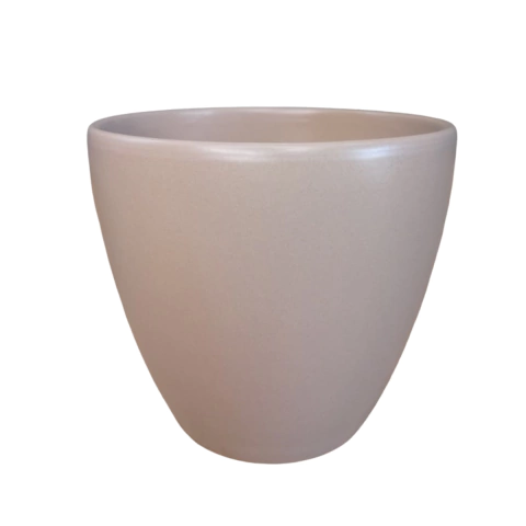 Vaso Cachepô Cerâmico Creme Fosco - Genoa Taupe D16 A15 - comprar online