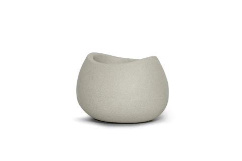 Vaso Decorativo Pequeno - Texturizado Oval 12 Cimento