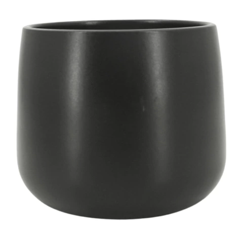 Vaso Cerâmico - Bretagne Preto Fosco D15 A13