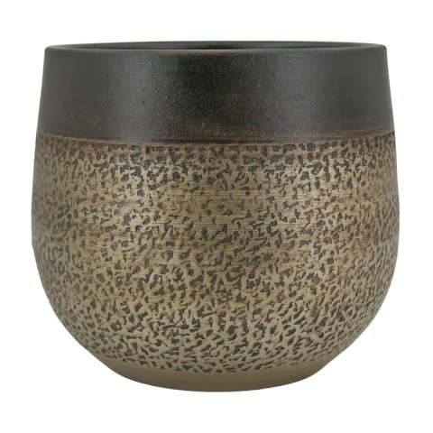 Vaso Ceramica Mya Marrom D15 A13