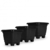 3 Vaso Plástico Grande 17 Litros Quadrado Preto - comprar online