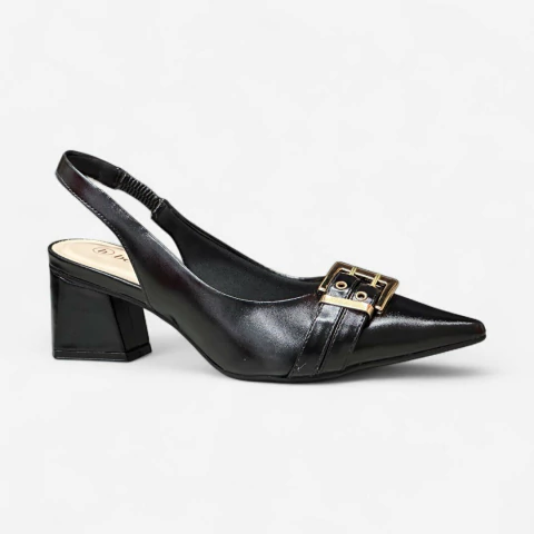 Sapato Bebecê Adulto Feminino Chanel Fivela Preto - comprar online