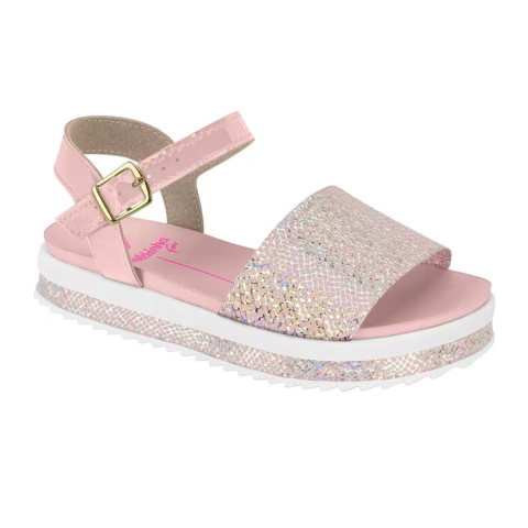 Sandália Molekinha Feminina Infantil Camurça Lezard - comprar online