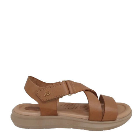 Sandália Pegada Feminino Adulto Anilina Marrom