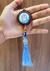 Chaveiro de filtro dos sonhos azul brilha no escuro