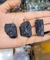 Pingente de pedra turmalina negra