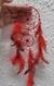 Filtro dos sonhos vermelho fino pequeno