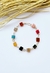 Pulseira de pedra colorida quadrado - comprar online