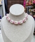 Colar de búzio natural linha rosa - choker de búzio