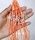 Kit 12 pulseira e tornozeleira de flor linha laranja
