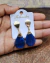 Brinco de pedra ágata azul - comprar online