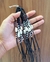 Kit 12 pulseira/macramê búzio linha preta