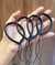 kit 4 pulseiras de couro preto ( pulseira fina )
