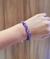 Pulseira de cascalho pedra ametista