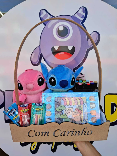 Cesta Infantil - 2 Stitch 20cm