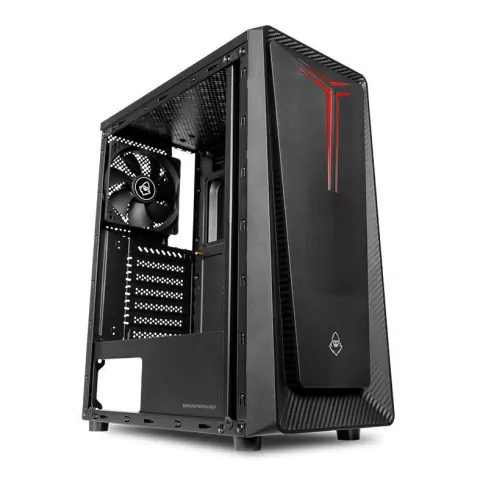 GABINETE GAMER MANCER CRUSADER, MID-TOWER, LATERAL DE VIDRO, COM 1 FAN, PRETO, MCR-CSD-BK01