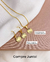 Colar Veneziana Moedinha Riscada - Ouro - loja online