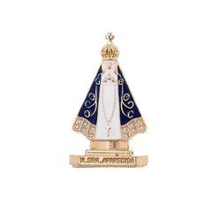 Imagem Metal Aparecida com Strass Dourada