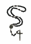 Terço São Bento Pérola - Preto 6mm