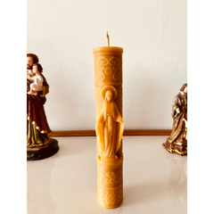 Vela 100% Cera de Abelha Maciça com tema Nossa Senhora das Graças - comprar online