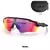 Óculos de sol esportivo Radar EV na cor Colorful, com lente espelhada em tons de rosa e preto, acompanhado de uma case de proteção.