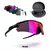 Óculos de sol esportivo Radar EV na cor Tanzanite, acompanha 4 lentes extras, com lente espelhada em tons de rosa e preto, acompanhado de uma case de proteção.