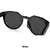 Óculos de sol esportivo HSTN na cor All Black, com lente espelhada preta, acompanhado de uma case de proteção.