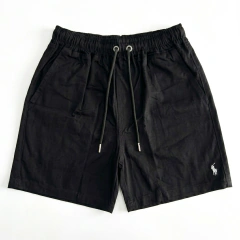 Short Sarja Mauricinho Ralph Lauren Preto Logo bordada