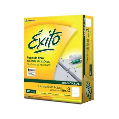 REPUESTO EXITO N°3 TRADICIONAL X 480 HJS. RAYADO