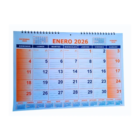 ORGANIZADOR MENSUAL 2026 DE 40 X 31 CM - comprar online