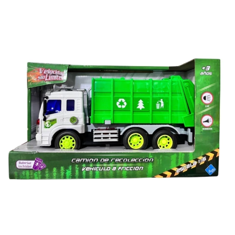 CAMION RECOLECTOR DE BASURA CON LUZ Y SONIDO