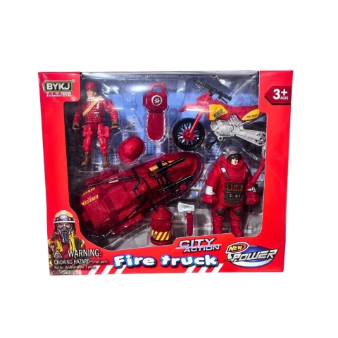 FIRE TRUCK SET 2 FIGURAS BOMBERO C/ACCS