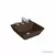 Cuba de Apoio com Mesa Deca Marrom Fosco L.270.22 - Bello Bagno | Perfezione per la tua casa.