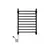 Toalheiro Térmico Seccare Quadratto Preto Fosco 220v