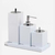 Conjunto 3 Peças Quadrado – Branco Fosco Resimetal