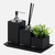 Conjunto Lavabo Quadrado – Preto Fosco Resimetal