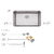 Cuba Tramontina Design Collection Quadrum Undermount em Aço Inox 70x40 - comprar online