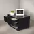 Kit com 2 Mesas de Cabeceira 40cm Preta com 1 Gaveta Superior e 1 Nicho FL DECOR - loja online