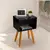 Mesa de Cabeceira Retrô 40cm Preto com 1 Gaveta Superior e Pés Castanhos FL DECOR - Mesa de Cabeceira Fl Decor, Design Moderno e Funcionalidade