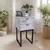 Mesa de Cabeceira Off-White Eco 30cm com 2 Gavetas Estilo Industrial Base de Metal FL DECOR - Mesa de Cabeceira Fl Decor, Design Moderno e Funcionalidade